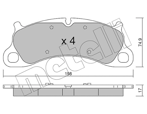 Brake Pad Set, disc brake (22-1255-0)