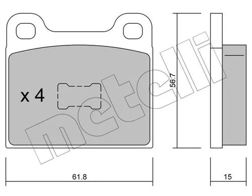 Brake Pad Set, disc brake (22-0010-0)