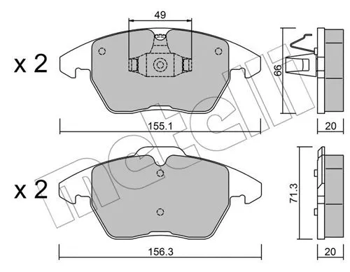 Brake Pad Set, disc brake (22-0548-2)