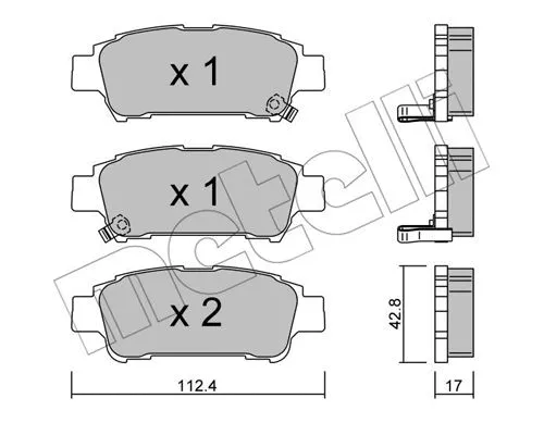 Brake Pad Set, disc brake (22-0428-0)
