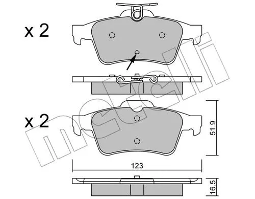Brake Pad Set, disc brake (22-0337-2)