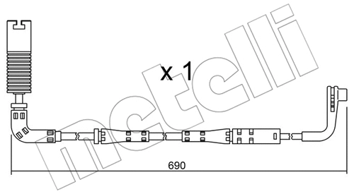 Warning Contact, brake pad wear (SU.157)