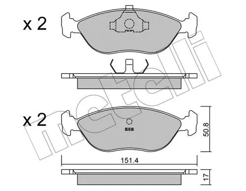 Brake Pad Set, disc brake (22-0126-0)