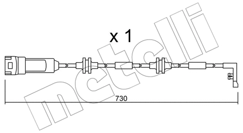 Warning Contact, brake pad wear (SU.143)