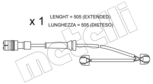 Warning Contact, brake pad wear (SU.266)