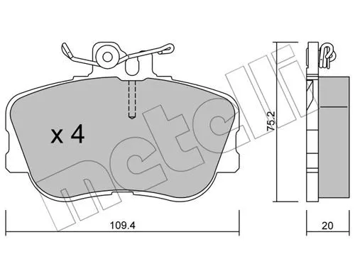 Brake Pad Set, disc brake (22-0158-0)