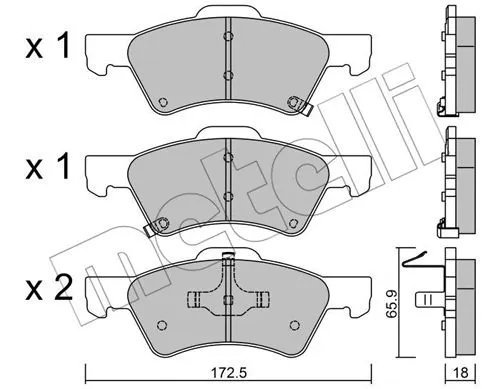 Brake Pad Set, disc brake (22-0623-0)