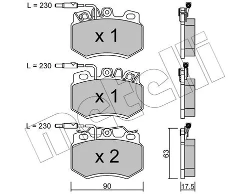 Brake Pad Set, disc brake (22-0049-0)