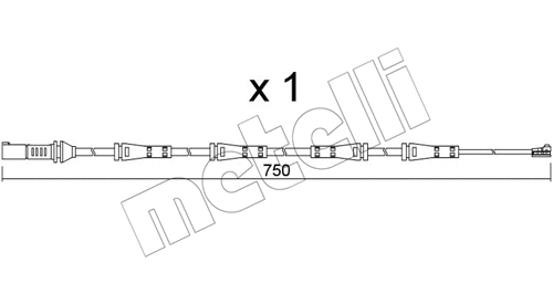 Warning Contact, brake pad wear (SU.373)