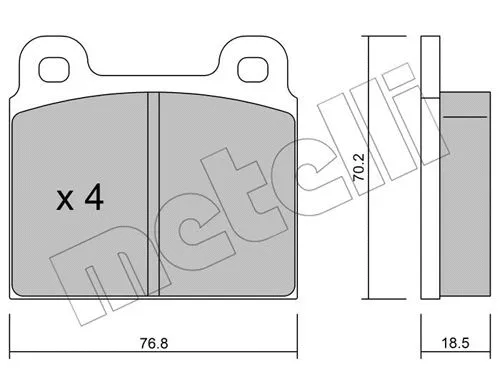 Brake Pad Set, disc brake (22-0078-0)