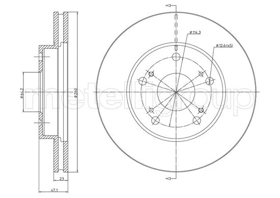 Brake Disc (23-1635C)