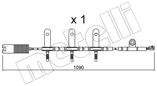 Warning Contact, brake pad wear (SU.189)