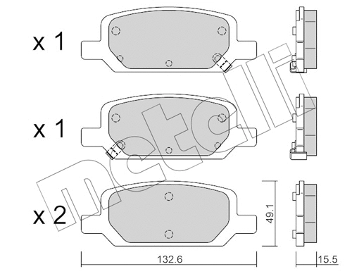 Brake Pad Set, disc brake (22-1278-0)