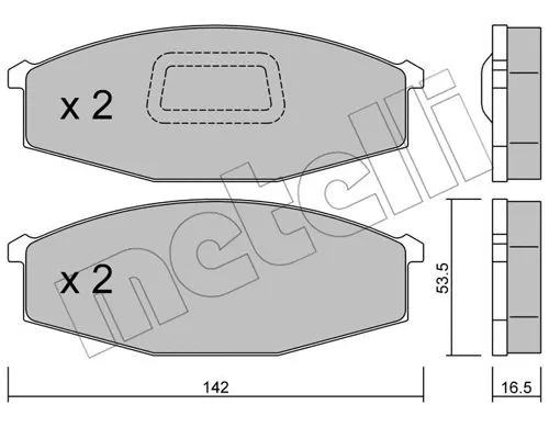 Brake Pad Set, disc brake (22-0110-1)