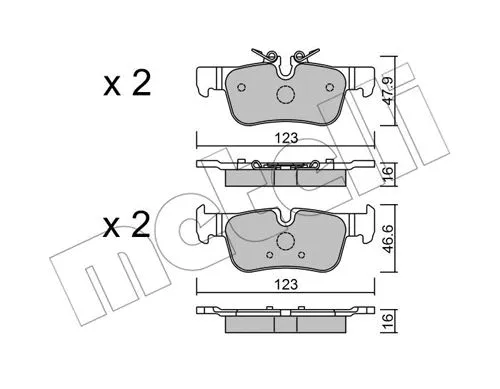 Brake Pad Set, disc brake (22-1038-0)