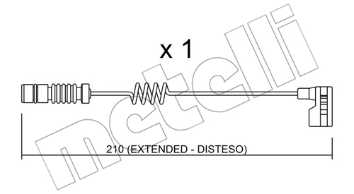 Warning Contact, brake pad wear (SU.209)