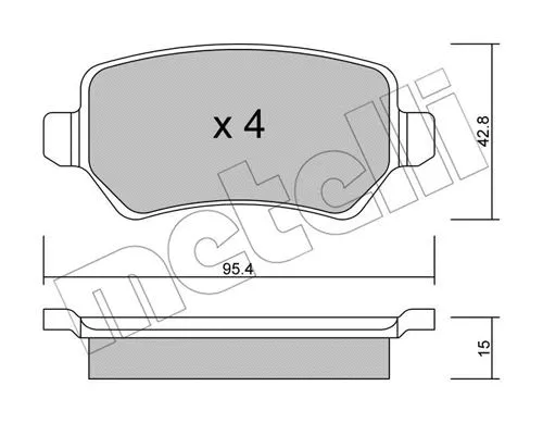 Brake Pad Set, disc brake (22-0542-1)