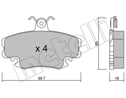 Brake Pad Set, disc brake (22-0120-0)