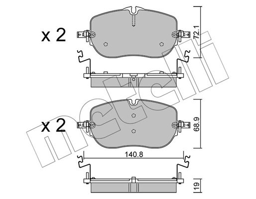 Brake Pad Set, disc brake (22-1356-0)