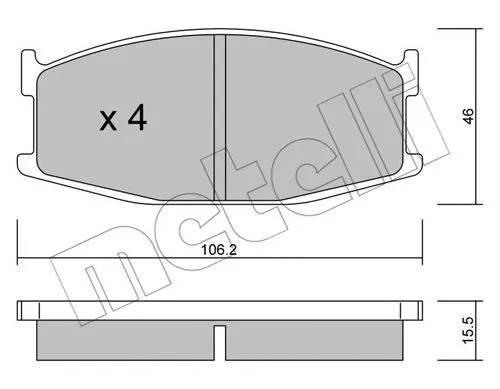 Brake Pad Set, disc brake (22-0468-0)