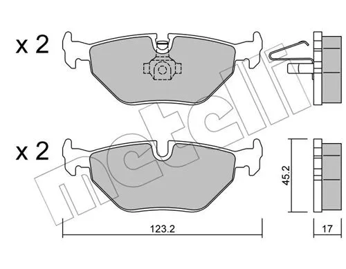Brake Pad Set, disc brake (22-0261-0)