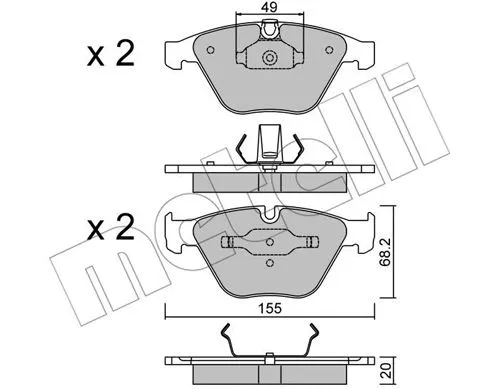 Brake Pad Set, disc brake (22-0558-0)
