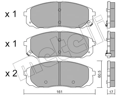 Brake Pad Set, disc brake (22-1097-0)