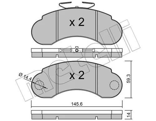 Brake Pad Set, disc brake (22-0055-0)