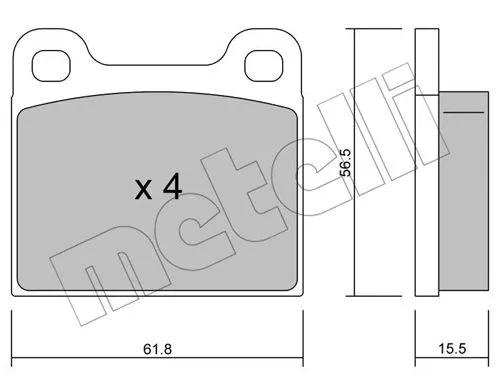 Brake Pad Set, disc brake (22-0003-4)