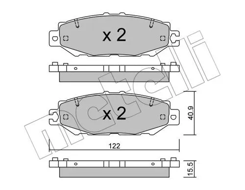 Brake Pad Set, disc brake (22-0759-1)