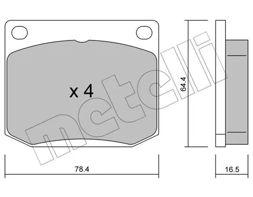 Brake Pad Set, disc brake (22-0018-0)