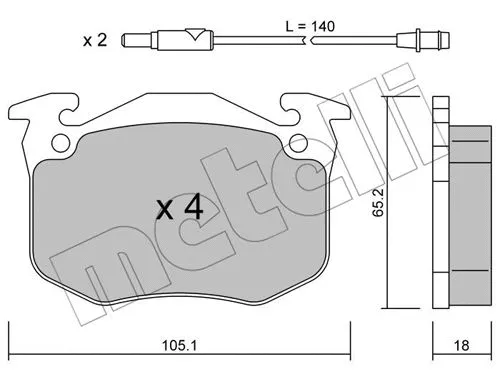 Brake Pad Set, disc brake (22-0090-0)