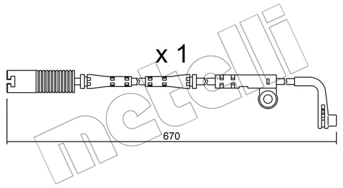 Warning Contact, brake pad wear (SU.150)