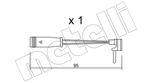 Warning Contact, brake pad wear (SU.129)