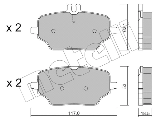 Brake Pad Set, disc brake (22-1273-0)