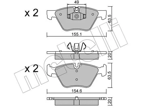 Brake Pad Set, disc brake (22-0557-5)