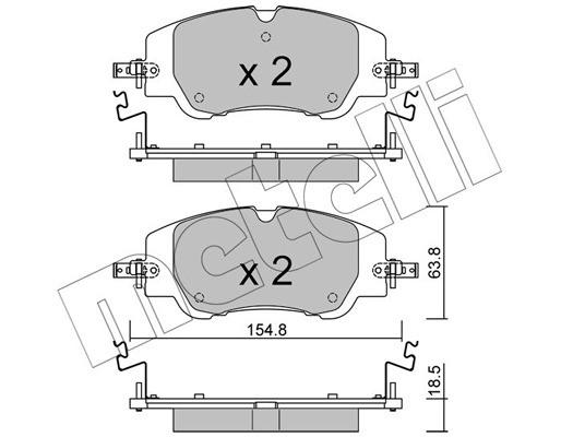 Brake Pad Set, disc brake (22-1350-0)