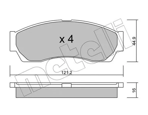 Brake Pad Set, disc brake (22-0896-0)