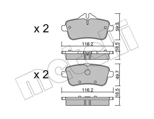 Brake Pad Set, disc brake (22-0968-0)