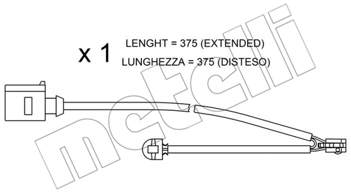 Warning Contact, brake pad wear (SU.294)