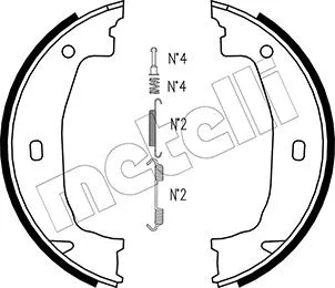 Brake Shoe Set, parking brake (53-0018K)