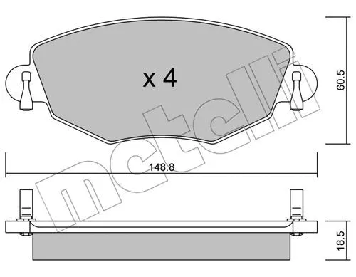 Brake Pad Set, disc brake (22-0318-0)