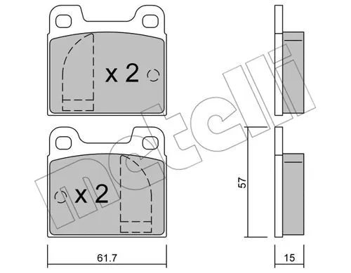 Brake Pad Set, disc brake (22-0008-0)