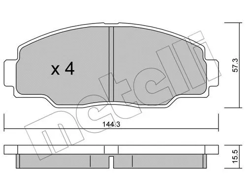 Brake Pad Set, disc brake (22-0755-0)
