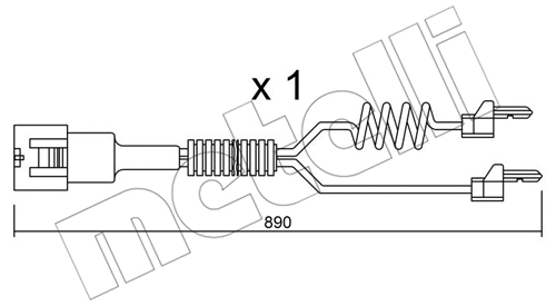 Warning Contact, brake pad wear (SU.103)
