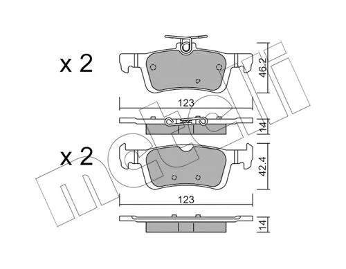 Brake Pad Set, disc brake (22-0986-1)