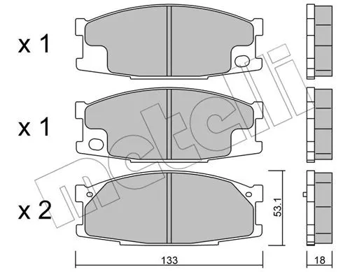 Brake Pad Set, disc brake (22-0909-0)