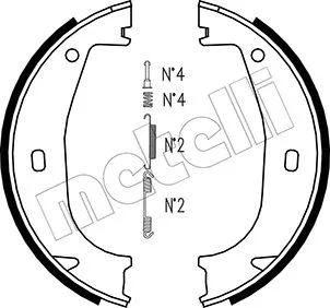 Brake Shoe Set, parking brake (53-0016K)