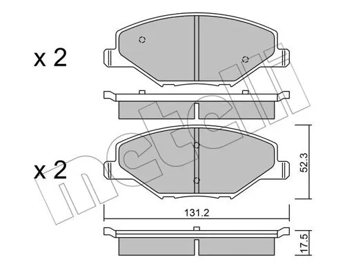 Brake Pad Set, disc brake (22-1006-0)