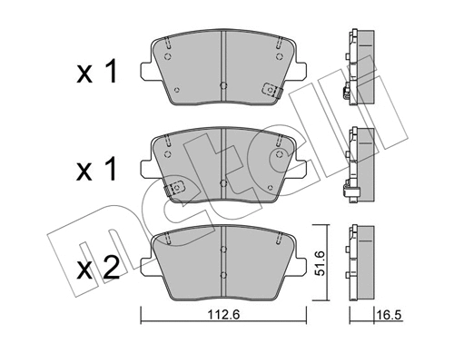 Brake Pad Set, disc brake (22-1242-0)